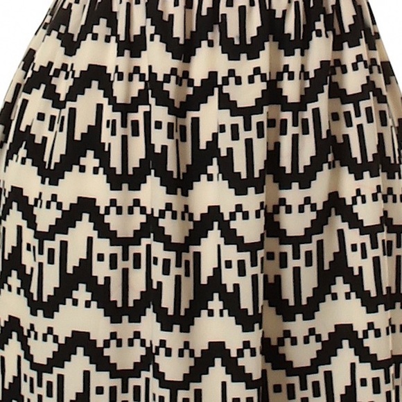 Coii Pink Sleeveless with Black and Cream Chevron Inspired Print Dress - Picture 8 of 12